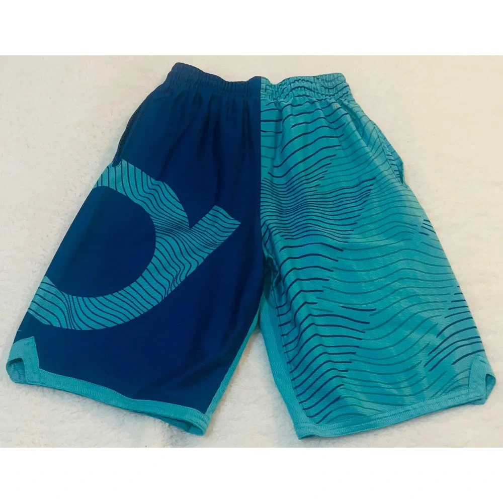 Nike KD Kevin Durant Basketball Shorts Mens Small Blue Teal Dri-FIT Graphic